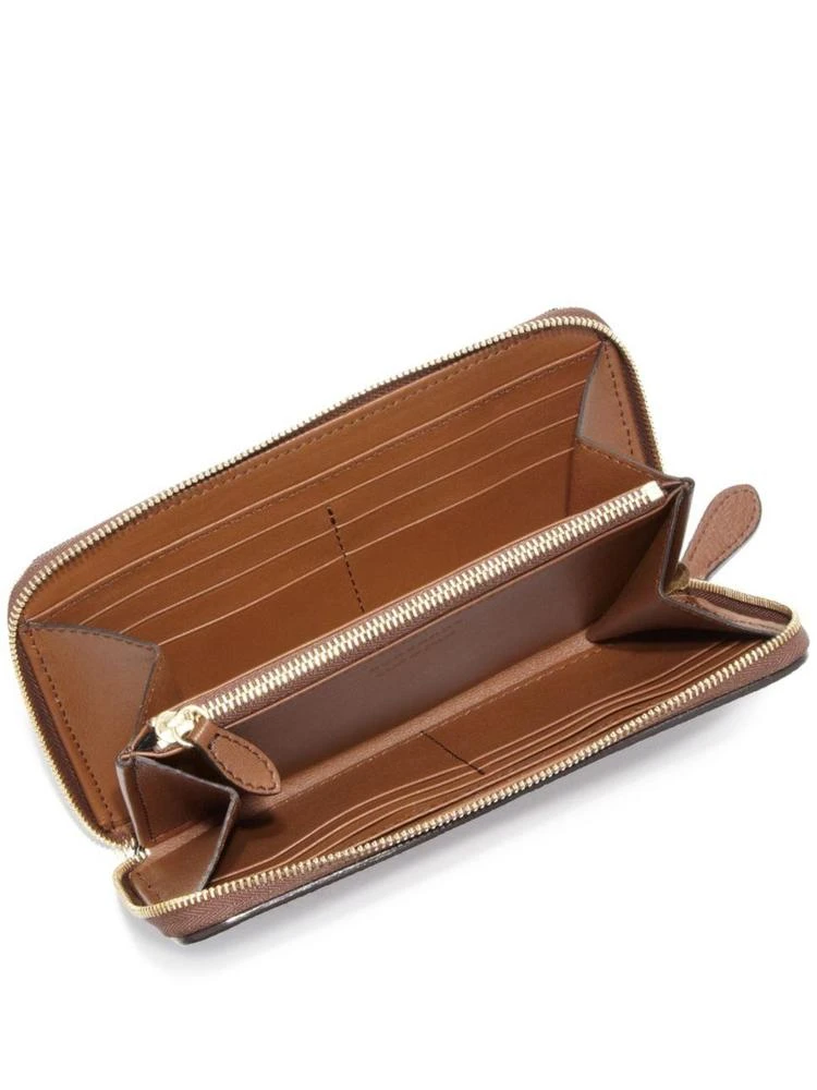 商品Burberry|Elmore Leather & House Check Zip Wallet,价格¥3674,第2张图片详细描述
