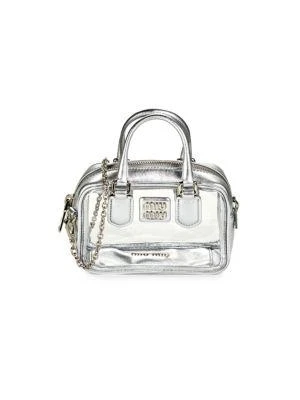 商品Miu Miu|Mini Plexi Metallic & Clear Top Handle Bag,价格¥11699,第1张图片