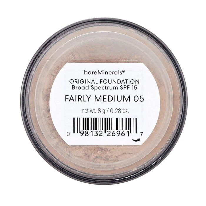 商品BareMinerals|BareMinerals 原版矿物粉底SPF15 抑痘零毛孔 - # Fairly Medium -Fairly Medium(8g/0.28oz),价格¥187,第2张图片详细描述