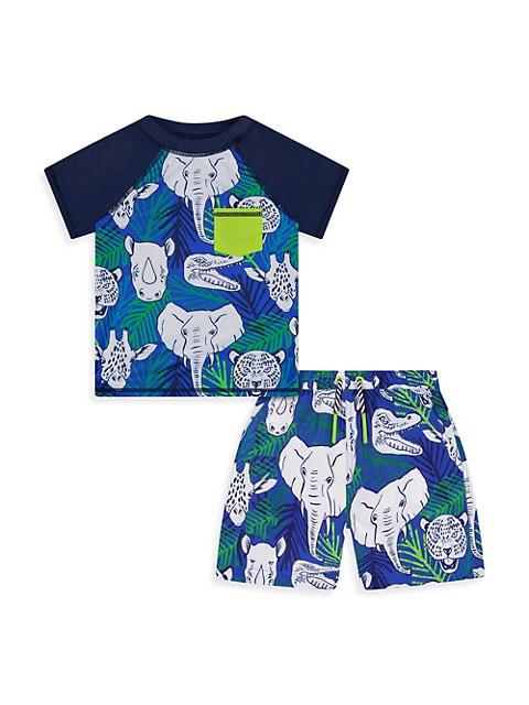 Little Boy's Rashguard & Boardshorts Set商品第1张图片规格展示