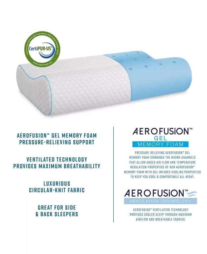 商品BodiPEDIC|Aerofusion Gel-Infused Memory Foam Pillow,价格¥358,第4张图片详细描述