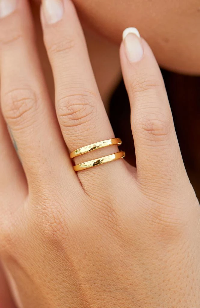 商品Savvy Cie Jewels|Gold Plate Open Ring,价格¥152,第2张图片详细描述