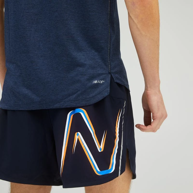 商品New Balance|New Balance Printed Impact Run S/S T-Shirt - Men's,价格¥193,第5张图片详细描述