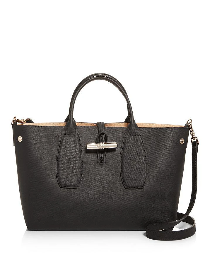 商品Longchamp|Roseau Medium Leather Tote,价格¥4415,第1张图片详细描述
