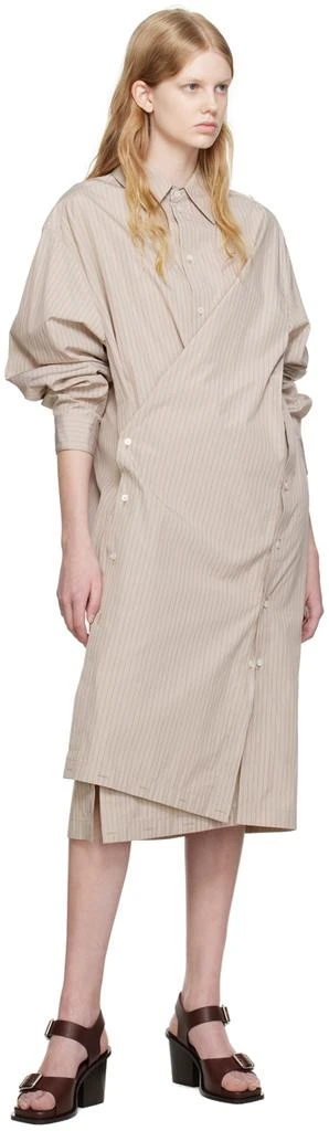 商品Lemaire|Beige Playful Buttoned Shirt Midi Dress,价格¥1886,第4张图片详细描述