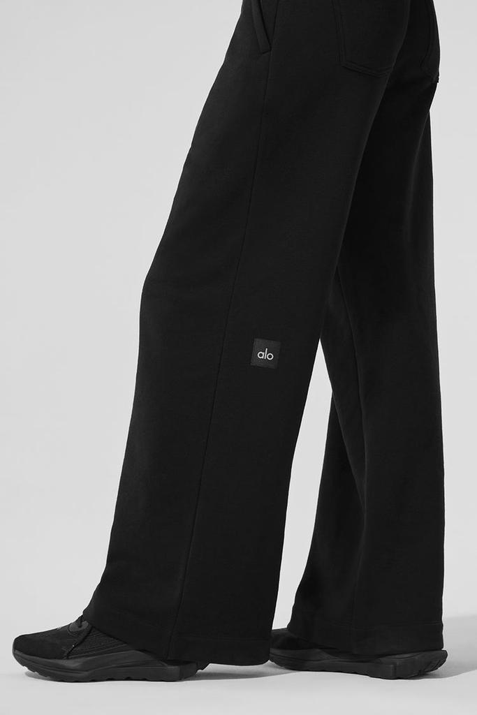 Alo Serenity Wide Leg Sweatpant - Black - Joggers - Free Shipping Alo Serenity Wide Leg Sweatpant - Black - Joggers - Free Shipping