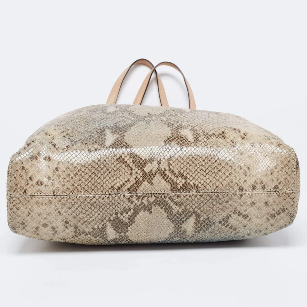 MICHAEL Michael Kors Beige Python Embossed Leather Shopper Tote 商品