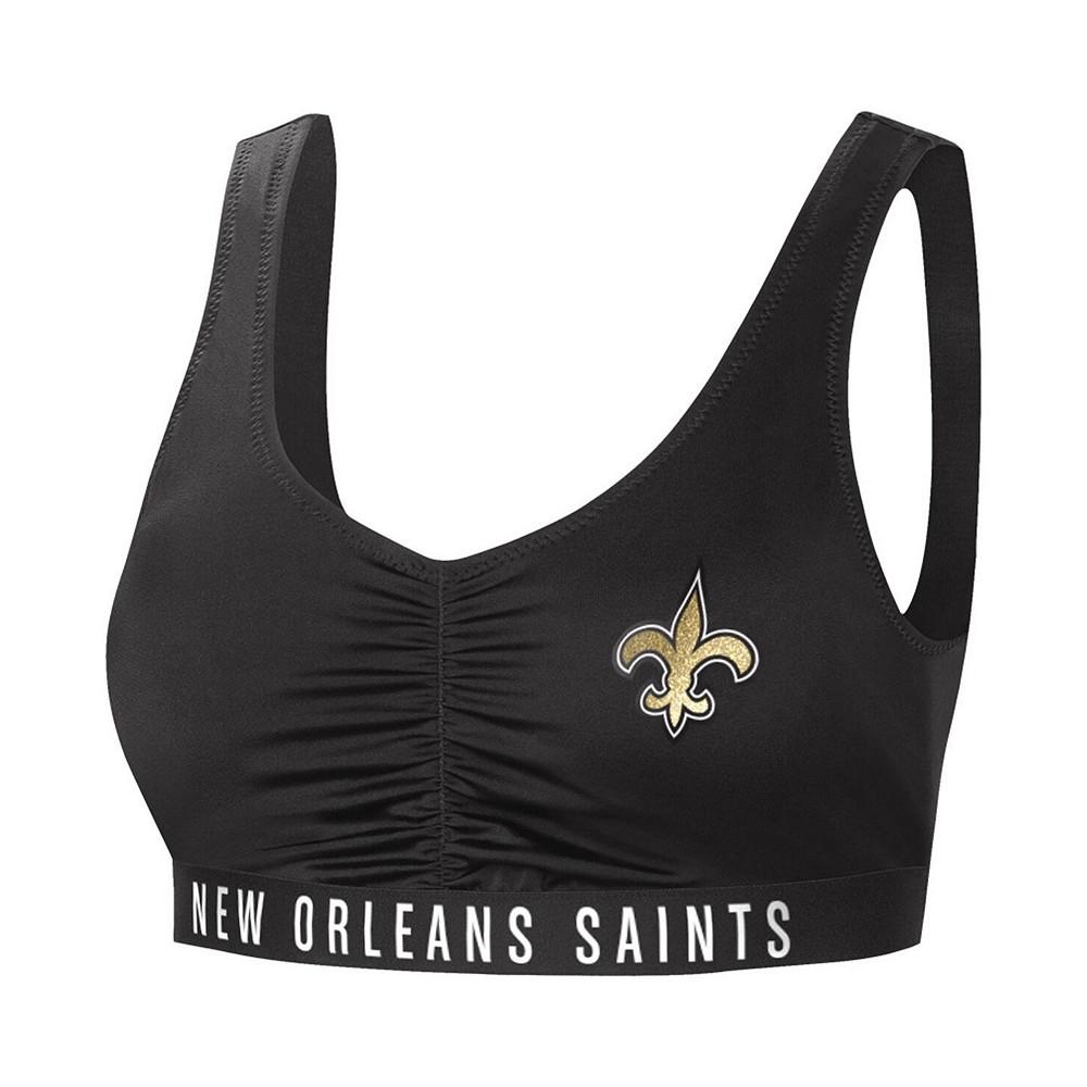Women's Black New Orleans Saints All-Star Bikini Top商品第1张图片规格展示