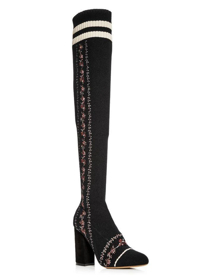 商品Tabitha Simmons|Tabitha Simmons Women's Embroidered Knit Over-the-Knee Boots,价格¥3921,第1张图片