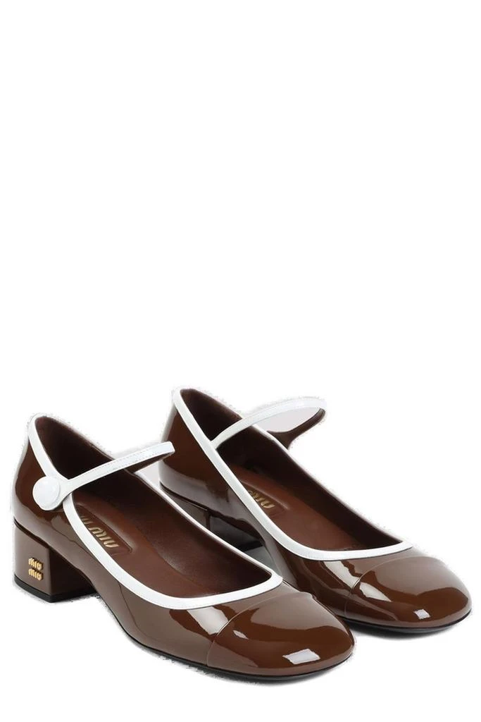 商品Miu Miu|Miu Miu Logo-Lettering Pumps,价格¥6435,第3张图片详细描述