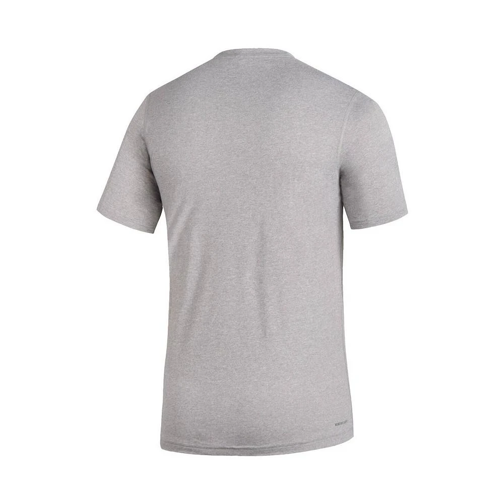 商品Adidas|Men's Heathered Gray Austin FC Three Stripe Life Pitch AEROREADY T-shirt,价格¥256,第3张图片详细描述