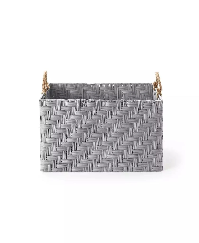 商品Nautica|Rectangle Storage Bins with Herringbone Weave and Rope Handles, Set of 3,价格¥822,第3张图片详细描述