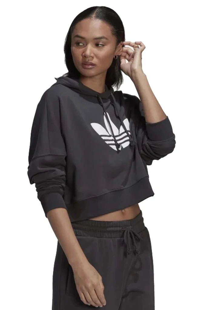 商品Adidas|(HU1609) Cropped Hoodie - Carbon,价格¥354,第3张图片详细描述