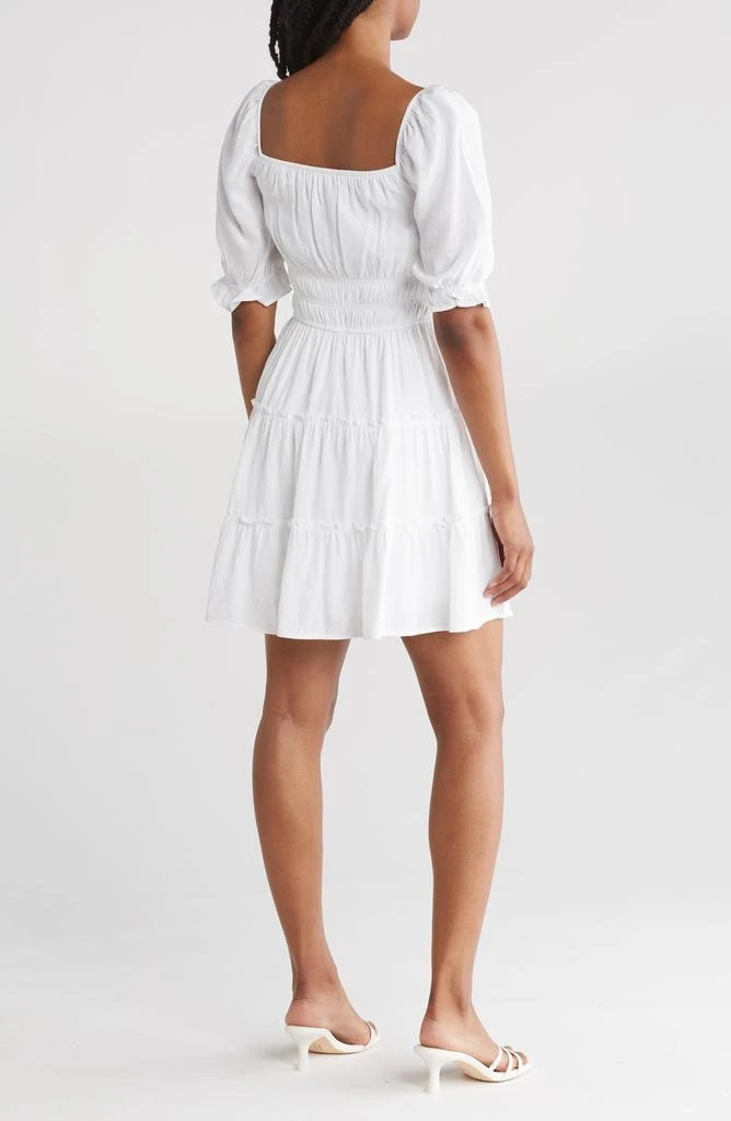 商品ROW A|Ruched Bust Puff Sleeve Mini Dress,价格¥184,第2张图片详细描述