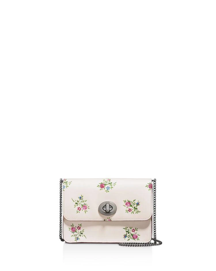 商品Coach|Cross Stitch Floral Print Bowery Crossbody with Glitter,价格¥1172,第1张图片