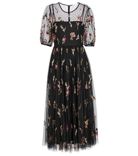 商品RED Valentino|刺绣薄纱中长连衣裙,价格¥7080,第1张图片