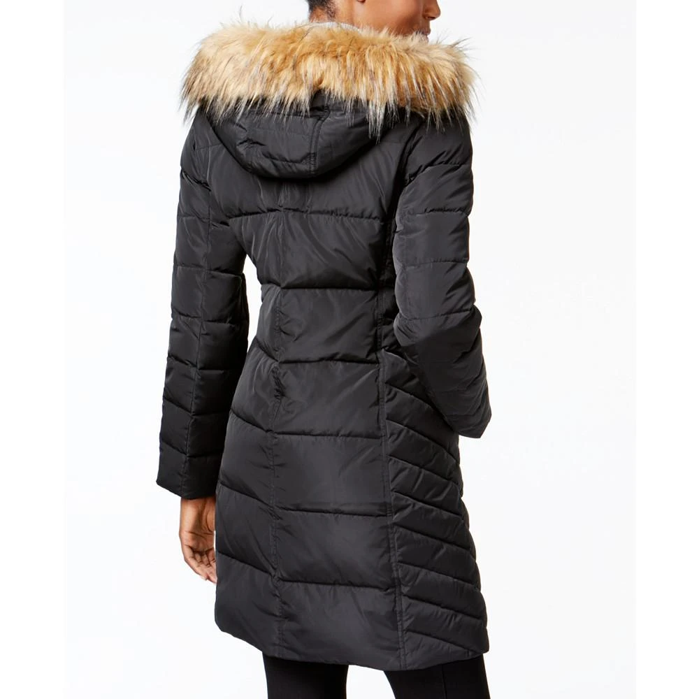 商品Cole Haan|Faux-Fur-Trim Hooded Asymmetrical Down Puffer Coat,价格¥1649,第2张图片详细描述