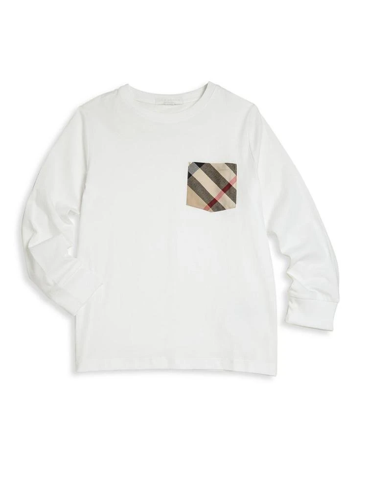 商品Burberry|Little Boy's & Boy's Callum Check Pocket Long-Sleeve Tee,价格¥668,第1张图片