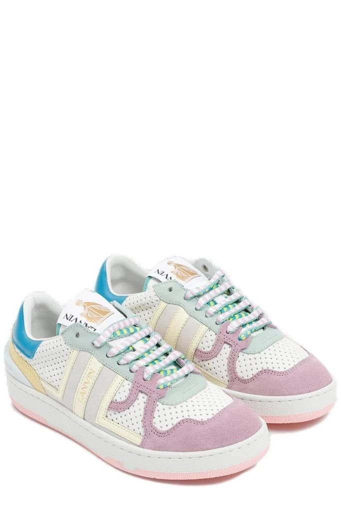 商品Lanvin|Lanvin Clay Color-Block Low-Top Sneakers,价格¥2213,第3张图片详细描述