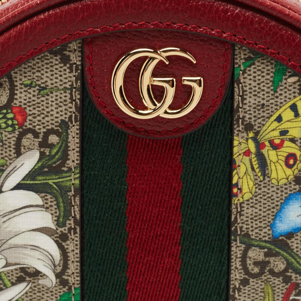 商品Gucci|Gucci Red GG supreme Canvas and Leather Mini Floral Ophidia Backpack,价格¥11752,第5张图片详细描述