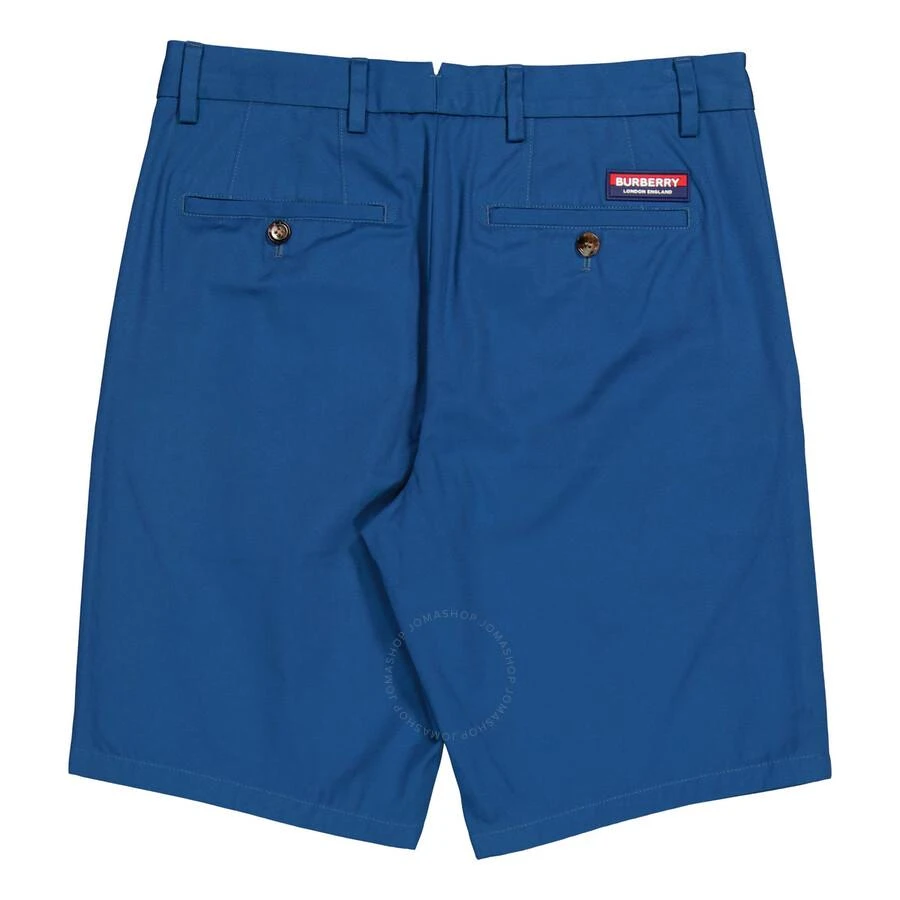 商品Burberry|Dark Cerulean Blue Shibden Logo Applique Shorts,价格¥602,第2张图片详细描述