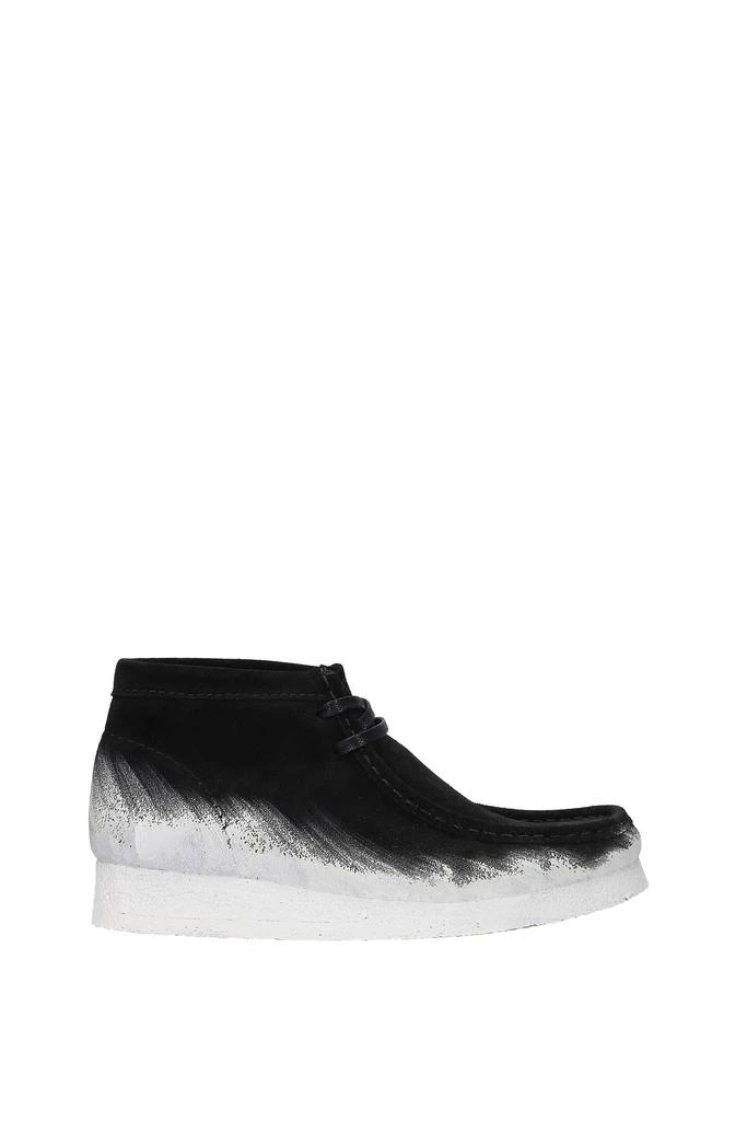 商品Clarks|Ankle Boot wallabee Suede Black White,价格¥889,第1张图片