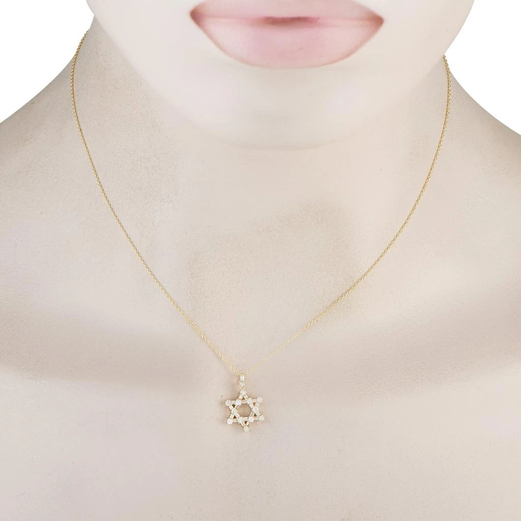 商品LB Exclusive|14K Yellow Gold 0.50ct Diamond Star of David Necklace PN18054-Y,价格¥5426,第2张图片详细描述