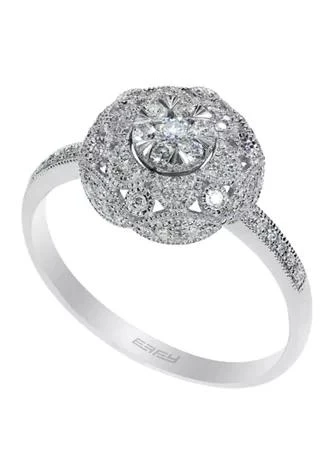 商品Effy|14K White Gold 1 3 Ct. T.w. Diamond Cluster Ring,价格¥8212,第1张图片