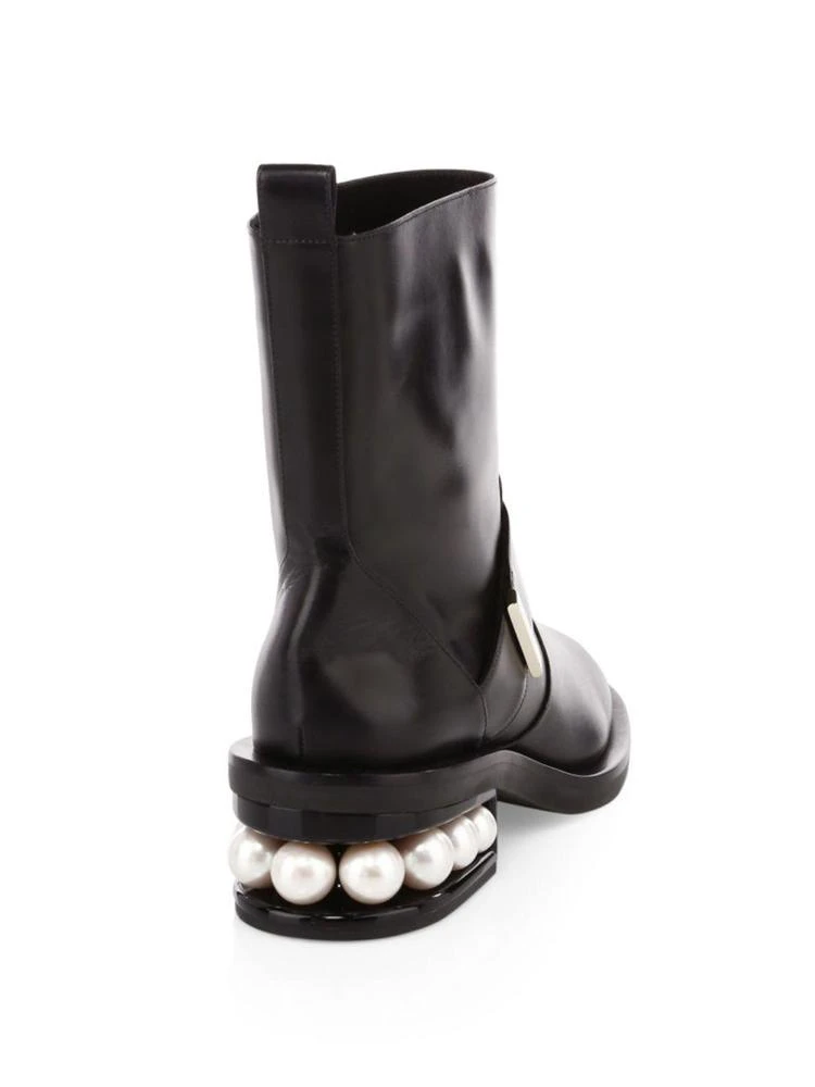 商品Nicholas Kirkwood|Nicholas Kirkwood - Casati Pearl Leather Biker Boots,价格¥3881,第2张图片详细描述