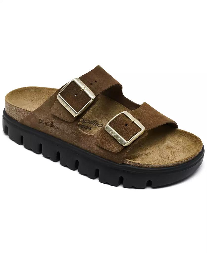 Women's Papillio Arizona Platform Suede Slide In Dark Tea image 2