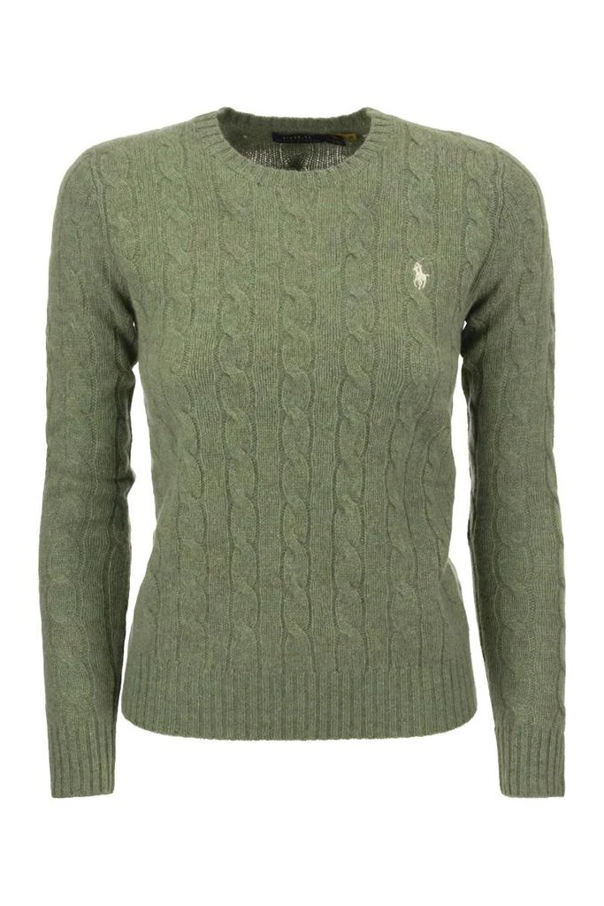 商品Ralph Lauren|POLO RALPH LAUREN Plaited wool and cashmere crew-neck,价格¥1365,第1张图片