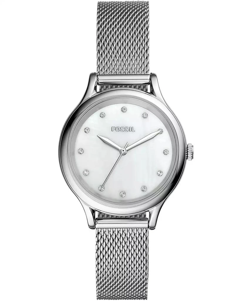 商品Fossil|Women's Laney Three Hand Stainless Steel Mesh Watch 34mm,价格¥759,第1张图片