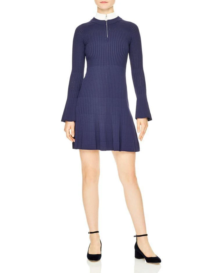 商品Sandro|Glacen Knit Skater Dress,价格¥1474,第1张图片