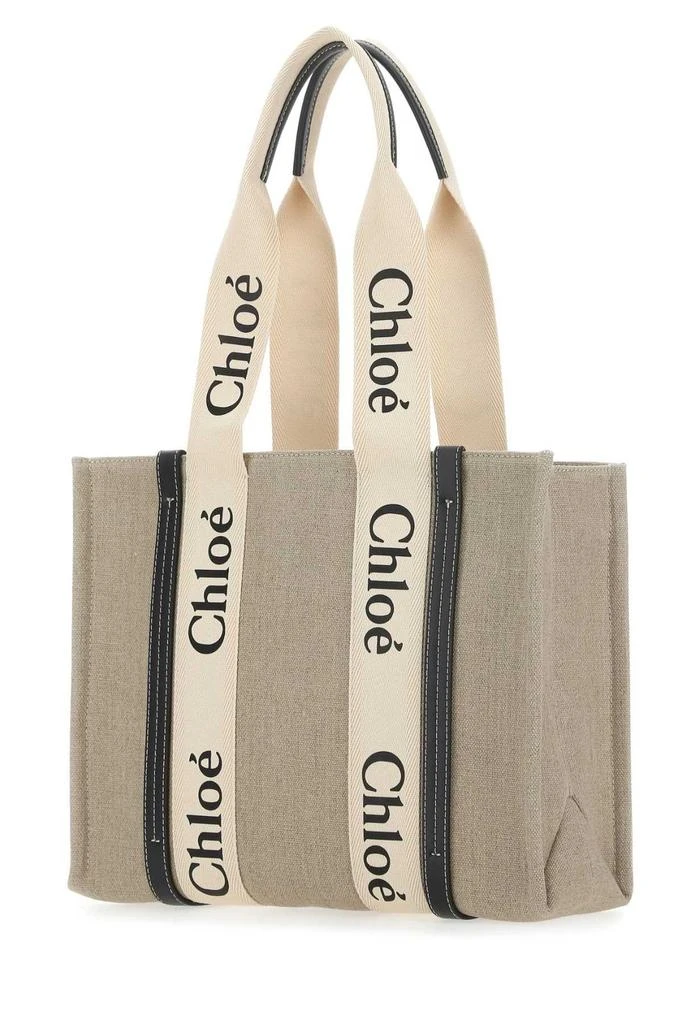 商品Chloé|Chloé Woody Logo Detailed Medium Tote Bag,价格¥5517,第3张图片详细描述