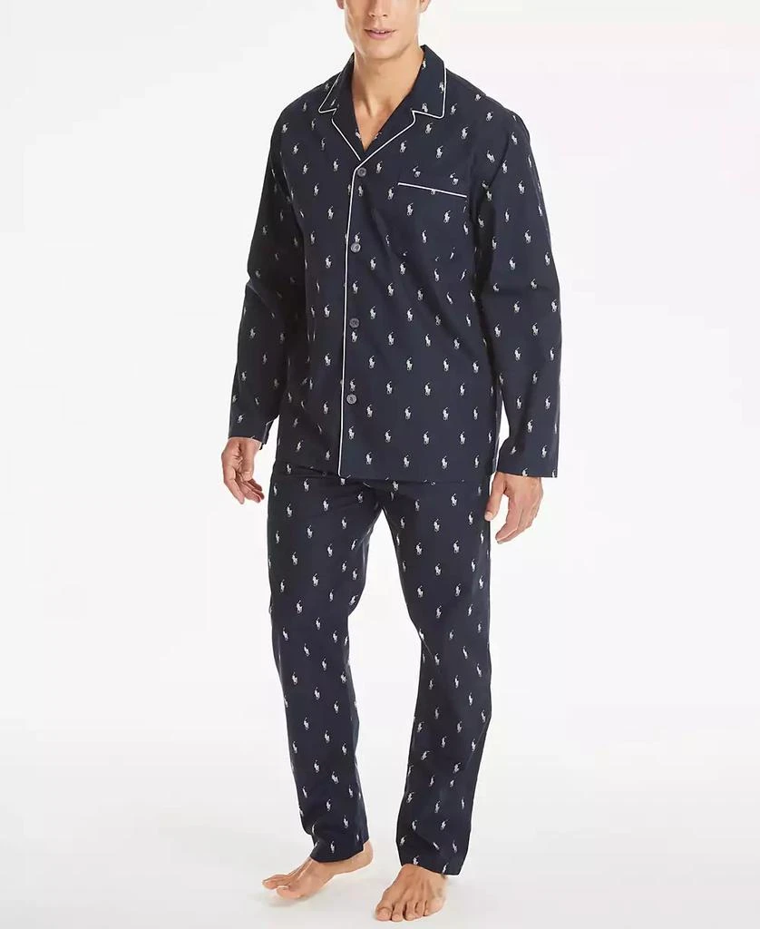 商品Ralph Lauren|Men's All Over Polo Player Pajama Shirt,价格¥418,第2张图片详细描述