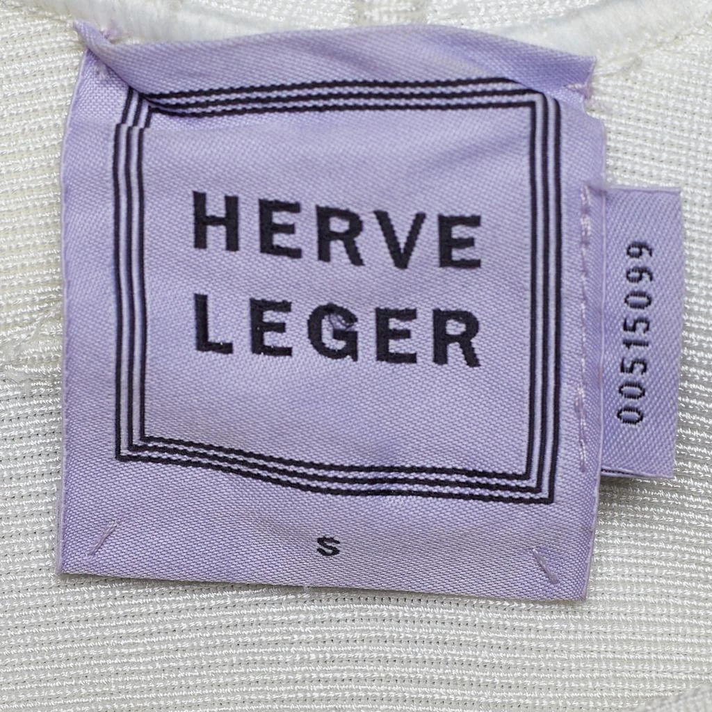 商品[二手商品] Herve Leger|Herve Leger Alabaster Knit Origami Fold Detail Viktoria Zip Up Jacket S,价格¥1257,第4张图片详细描述