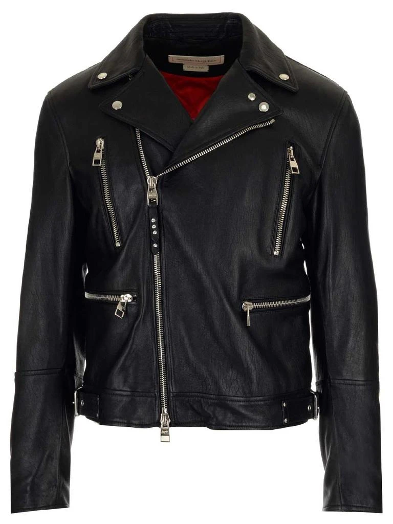 商品Alexander McQueen|Alexander McQueen Zip-Up Biker Jacket,价格¥10103,第1张图片