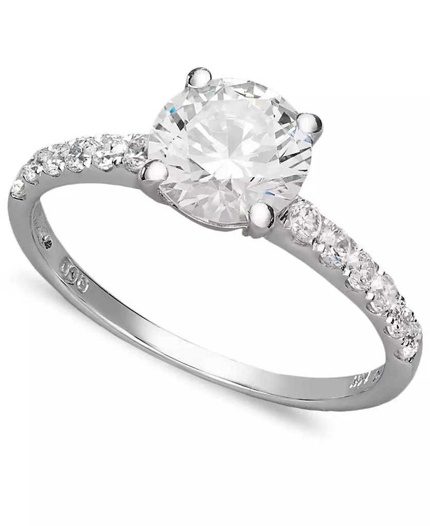 商品Arabella|14k White Gold Ring, Cubic Zirconia Wedding Ring (2-3/4 ct. t.w.),价格¥2093,第1张图片