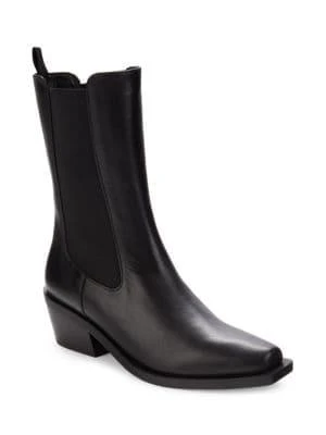 商品Stuart Weitzman|Miley Leather Ankle Chelsea Boots,价格¥2064,第2张图片详细描述