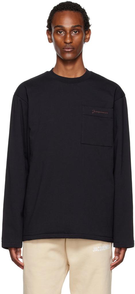 Black Le Papier 'Le T-Shirt Bricciola' Long Sleeve T-Shirt商品第1张图片规格展示