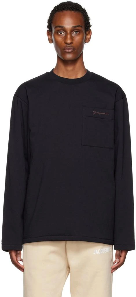 商品Jacquemus|Black Le Papier 'Le T-Shirt Bricciola' Long Sleeve T-Shirt,价格¥1544,第1张图片