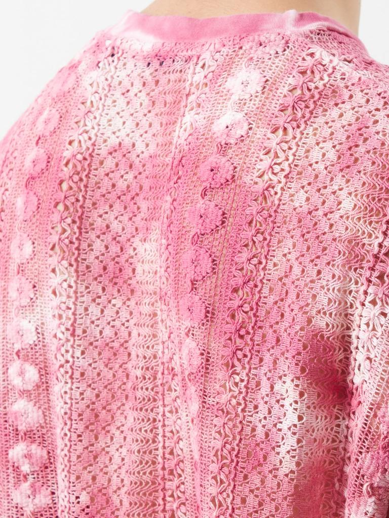 Box tie-dyed crochet cotton-blend sweater vest商品第4张图片规格展示