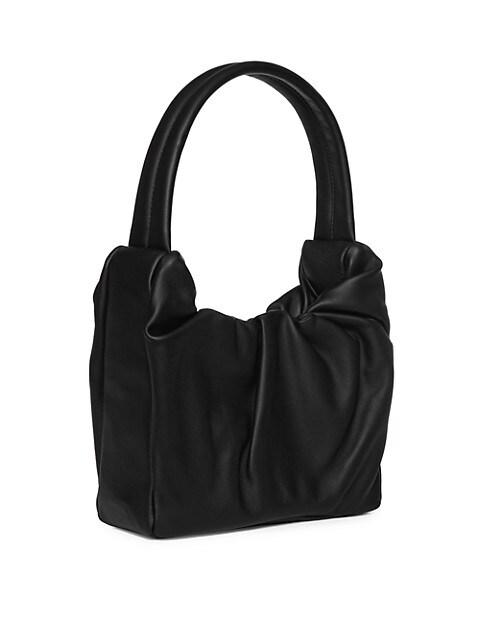 Felix Ruched Leather Top Handle Bag商品第4张图片规格展示