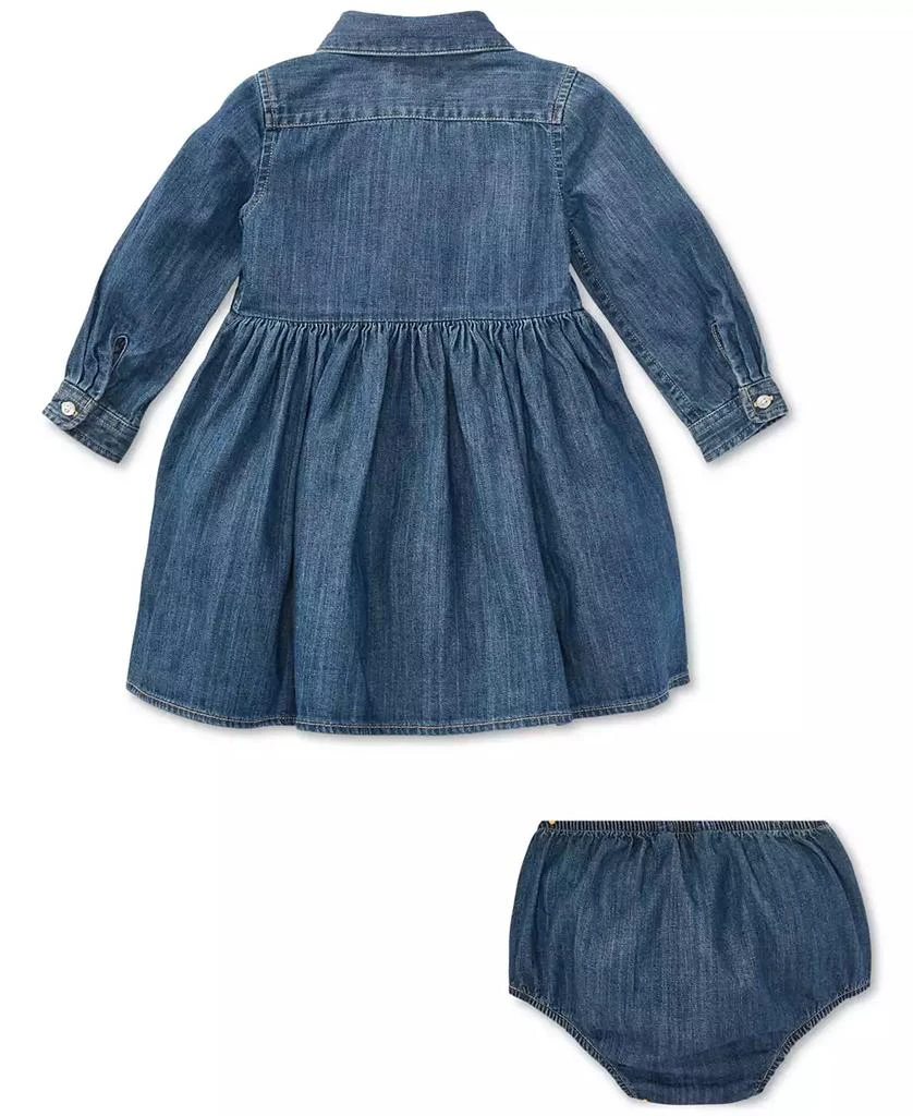 商品Ralph Lauren|女婴单宁纯棉连衣裙&底裤,价格¥439,第2张图片详细描述