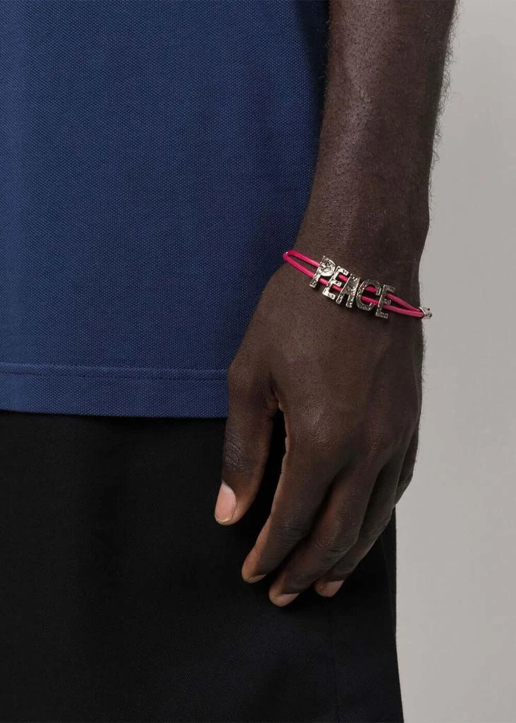 商品Acne Studios|Acne Studios Pink & Silver Peace Bracelet,价格¥883,第2张图片详细描述