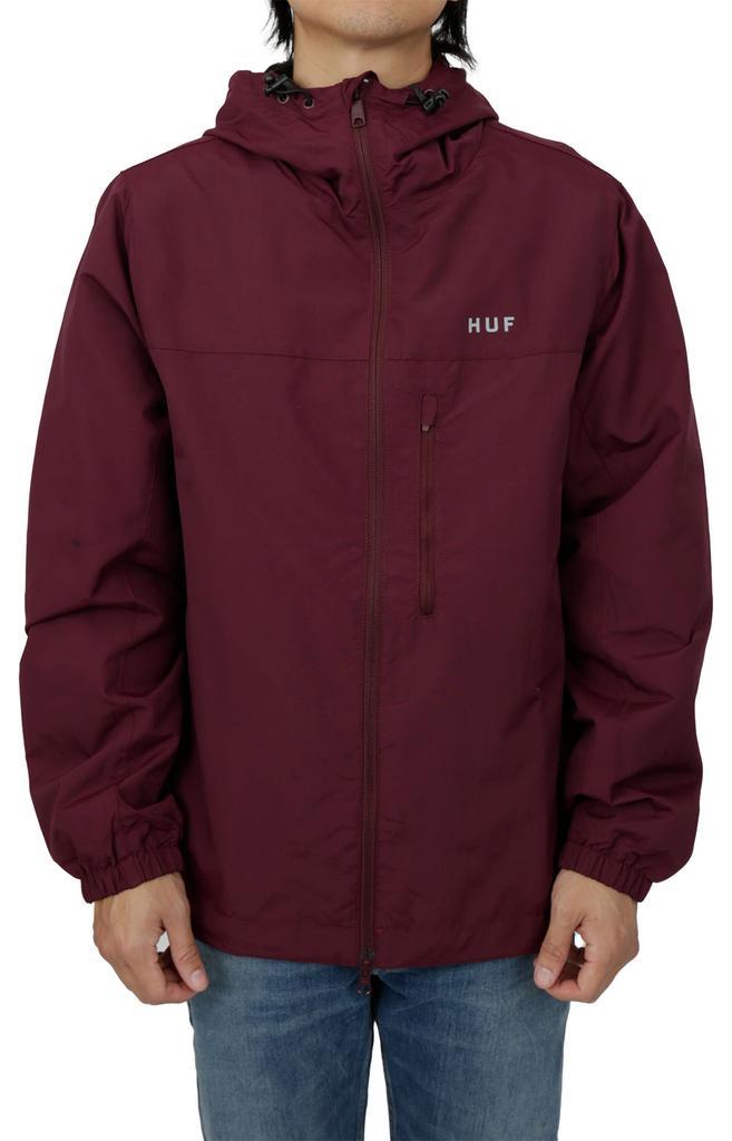 商品HUF|Essentials Zip Standard Shell Jacket - Merlot,价格¥311-¥317,第1张图片