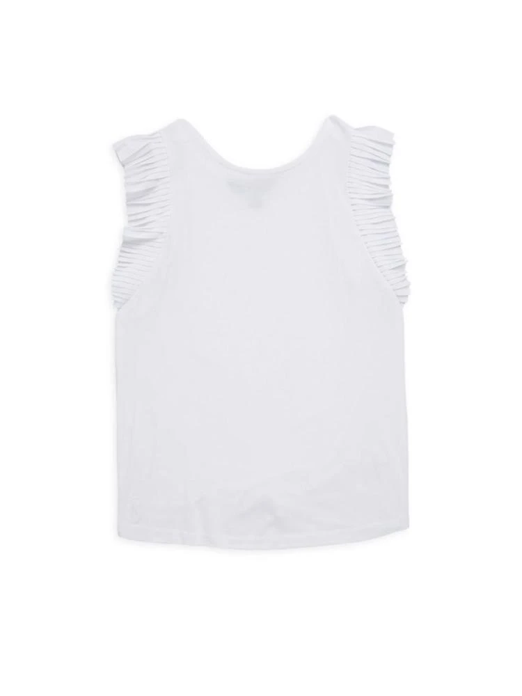 商品Ralph Lauren|Little Girl's & Girl's Pleated Ruffle-Sleeve Top,价格¥81,第1张图片