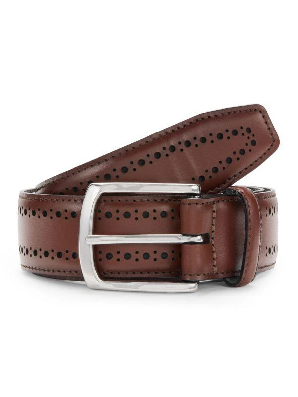 商品Allen Edmonds|Manistee Lazer Cut Leather Belt,价格¥569,第1张图片