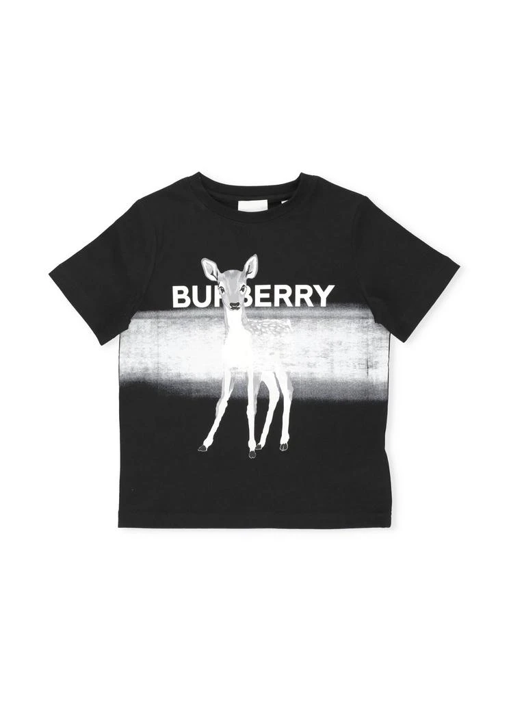 商品Burberry|Burberry Kids Logo Print Crewneck T-Shirt,价格¥1236,第1张图片