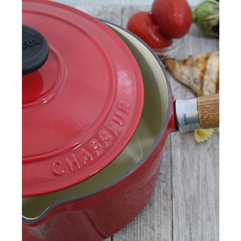 商品Chasseur|French Enameled Cast Iron 2.5 Qt. Saucepan, Lid & Wood Handle,价格¥1503,第5张图片详细描述